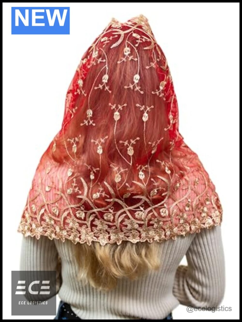 Handmade Catholic Mantilla Lace Chapel Veil with Comb for Women